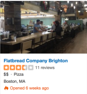 Flatbread Company Brighton restaurant ad